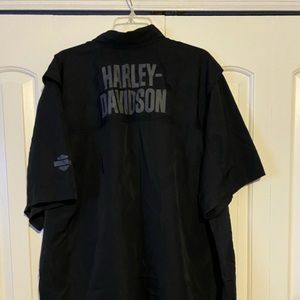 Harley Davidson short sleeve button up shirt